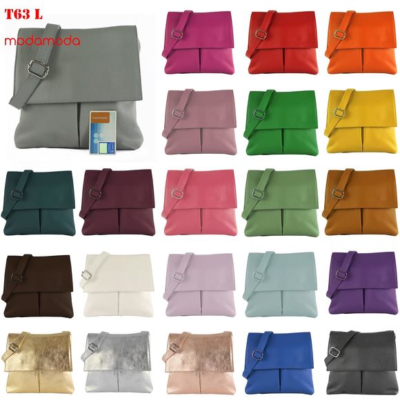 - T63Leder - Leather Shoulder Bag Bordeaux Violet XD - Picture 6 of 7